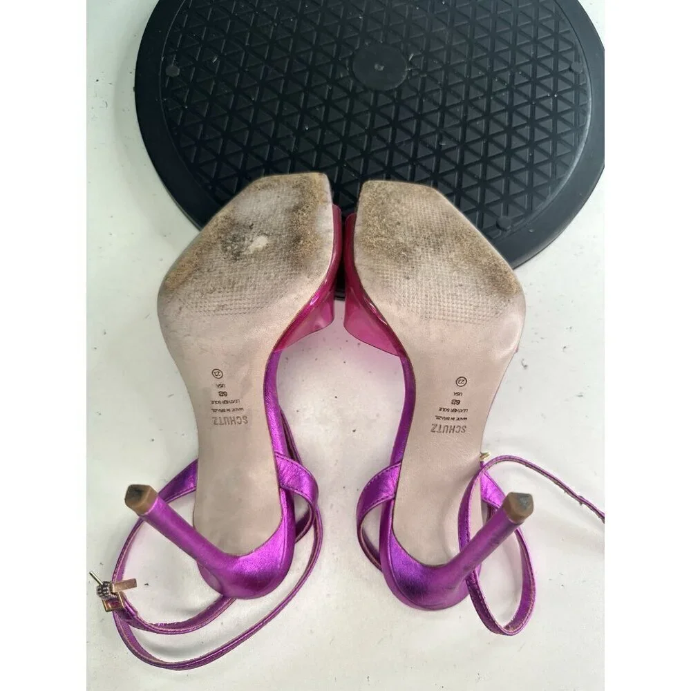Schutz Jamili Barbie Pink Sandal Heels Size 6B